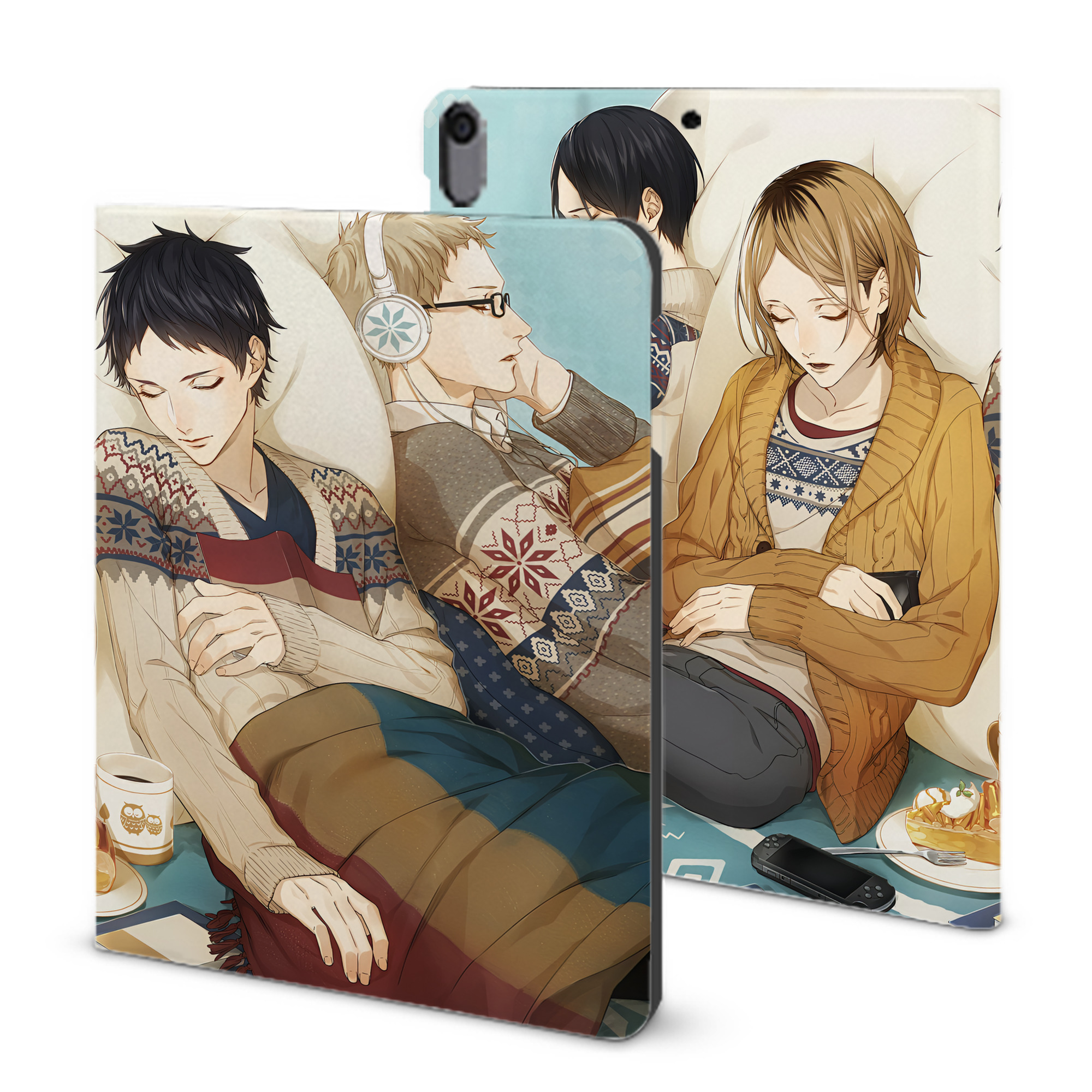 （画像用） ハイキュー!! Haikyu!! IPad ケース ブック型 PUレザー TPU 耐衝撃 軽量 薄型 ペン収納なし 全面保護 IPad 各モデル対応